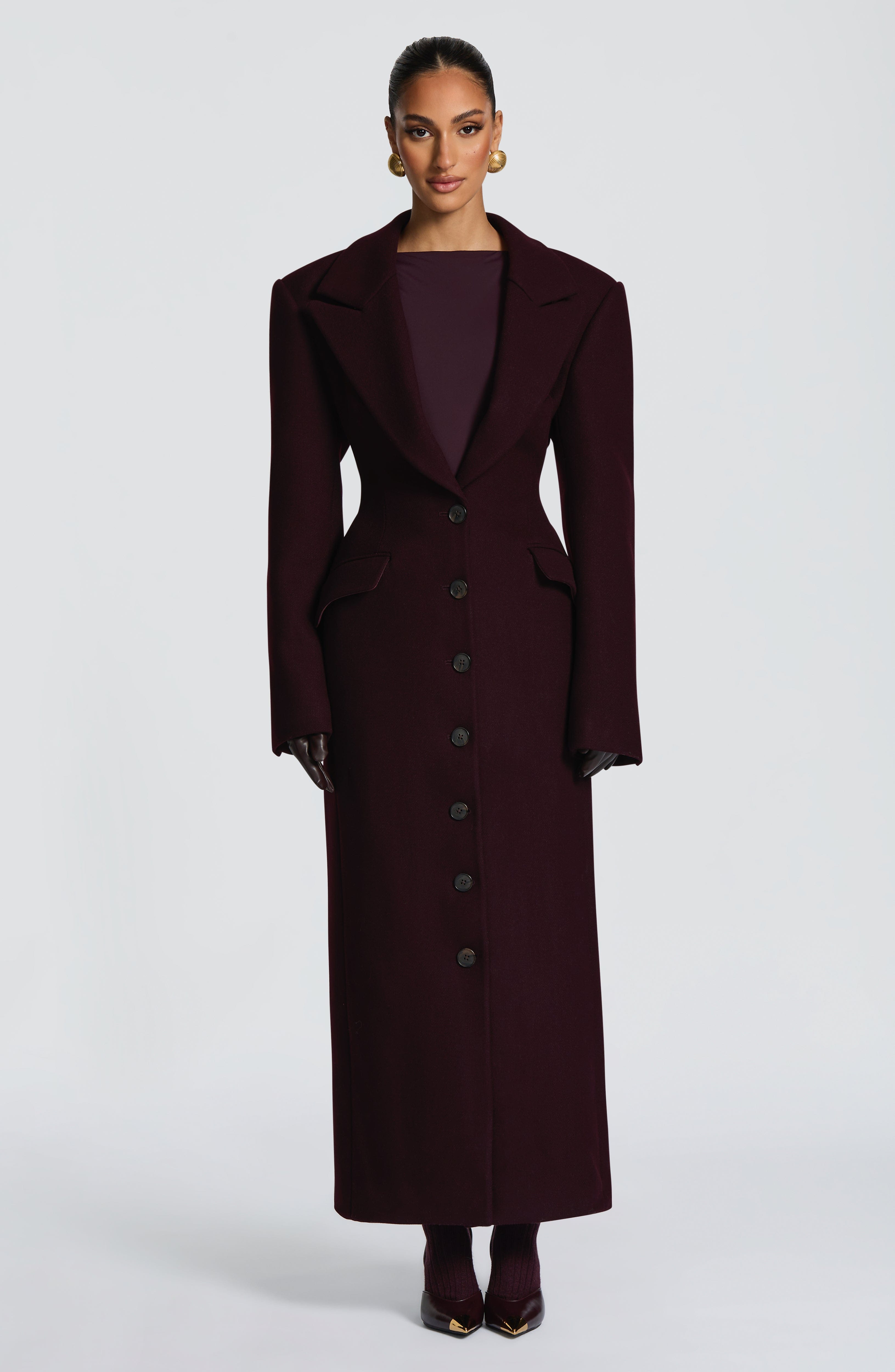 Ursula Coat - Plum - Napalia