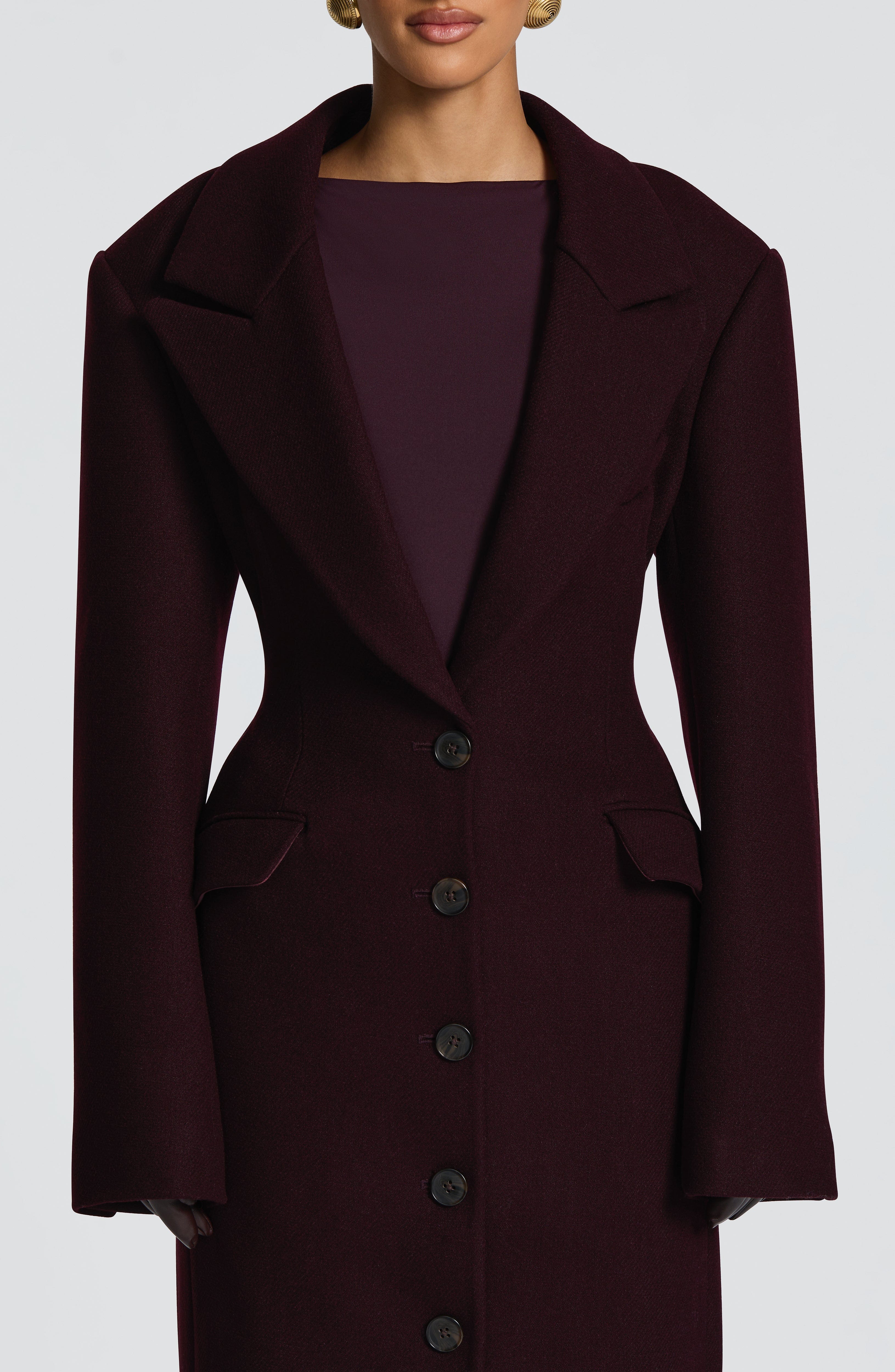 Ursula Coat - Plum - Napalia