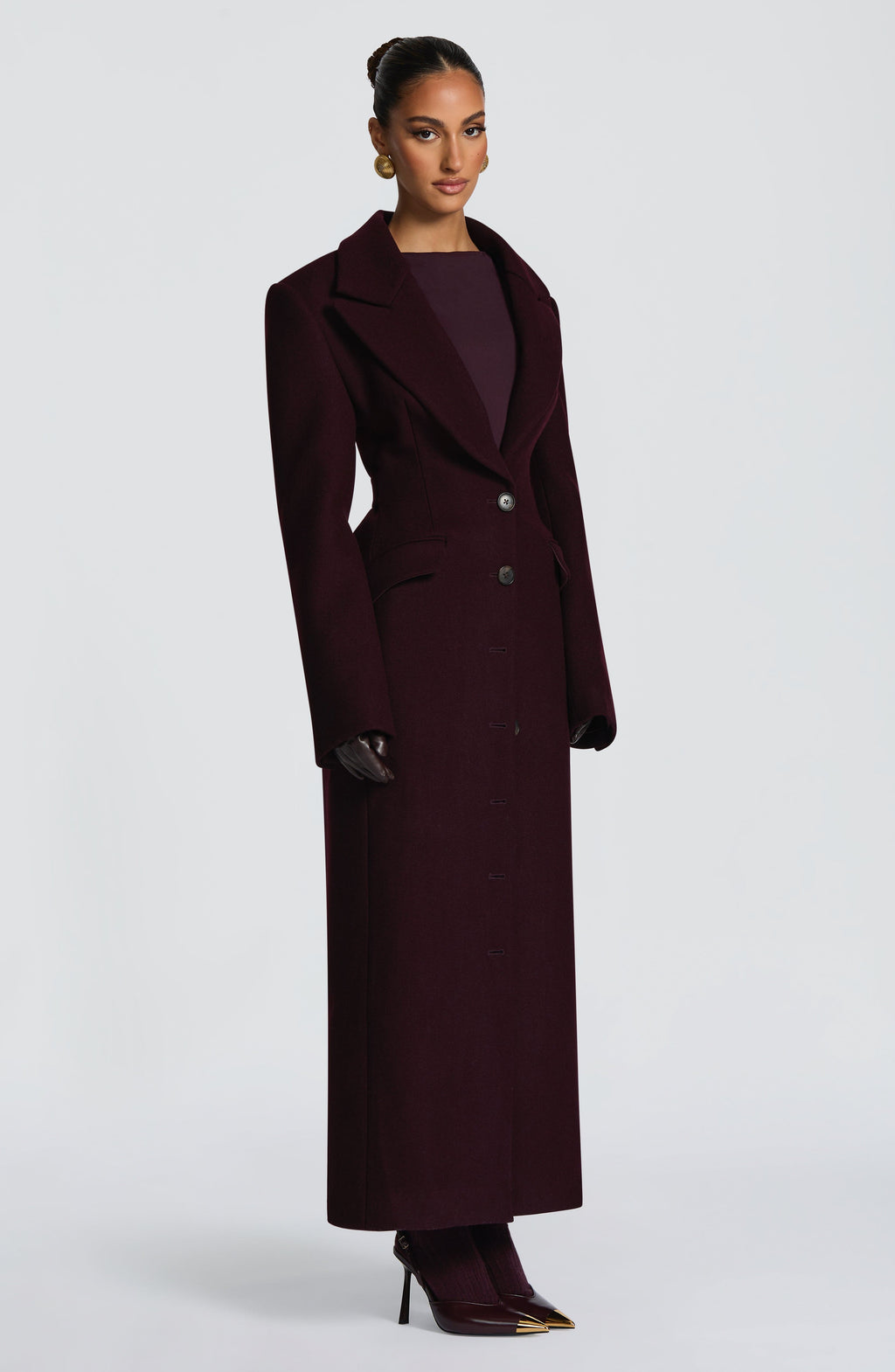 Ursula Coat - Plum - Napalia