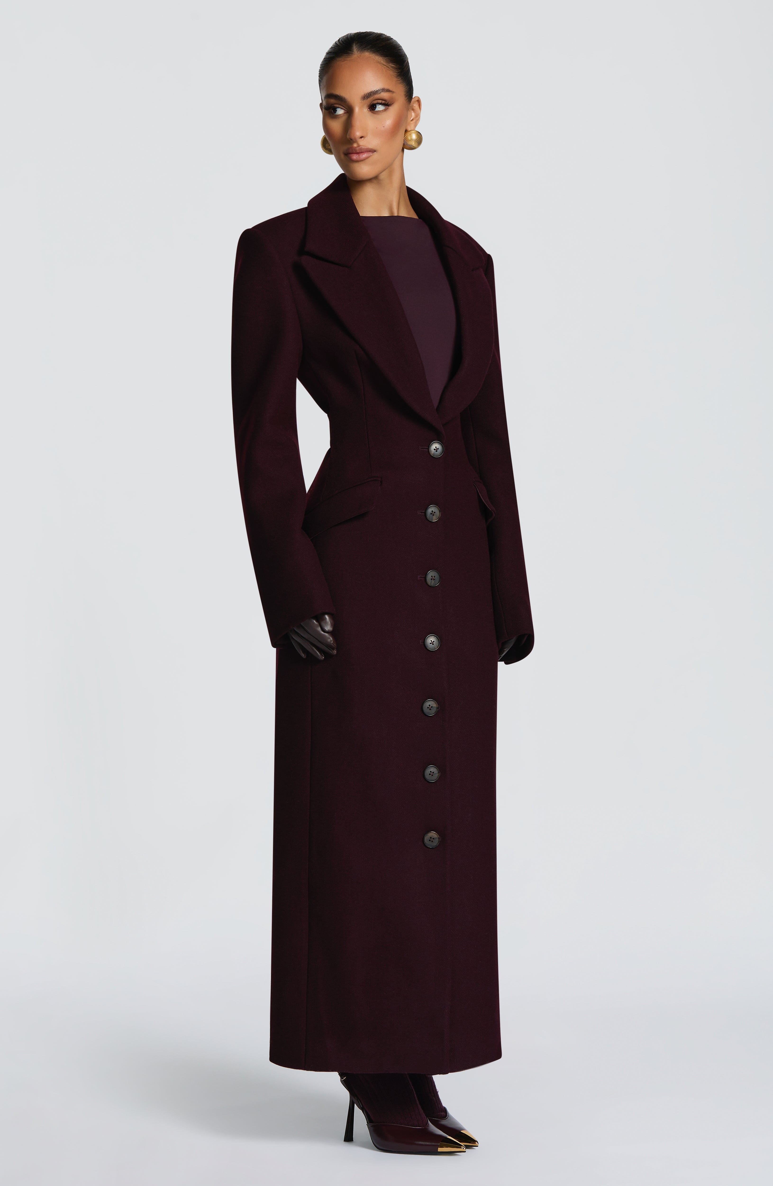 Ursula Coat - Plum - Napalia
