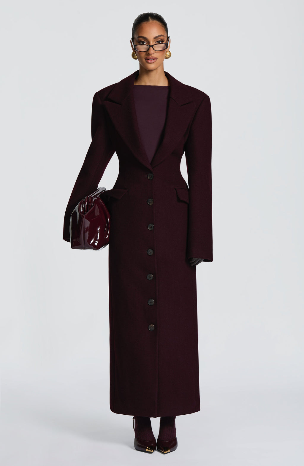 Ursula Coat - Plum - Napalia