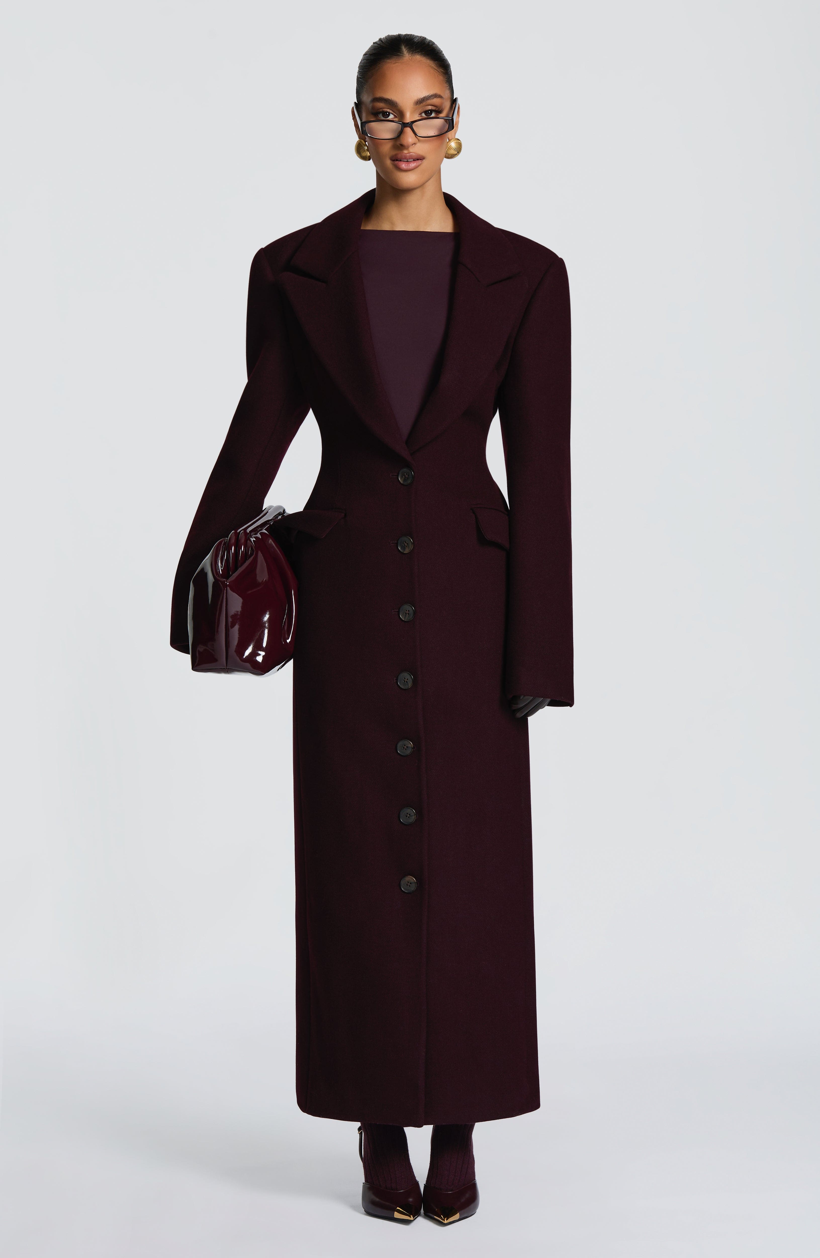 Ursula Coat - Plum - Napalia