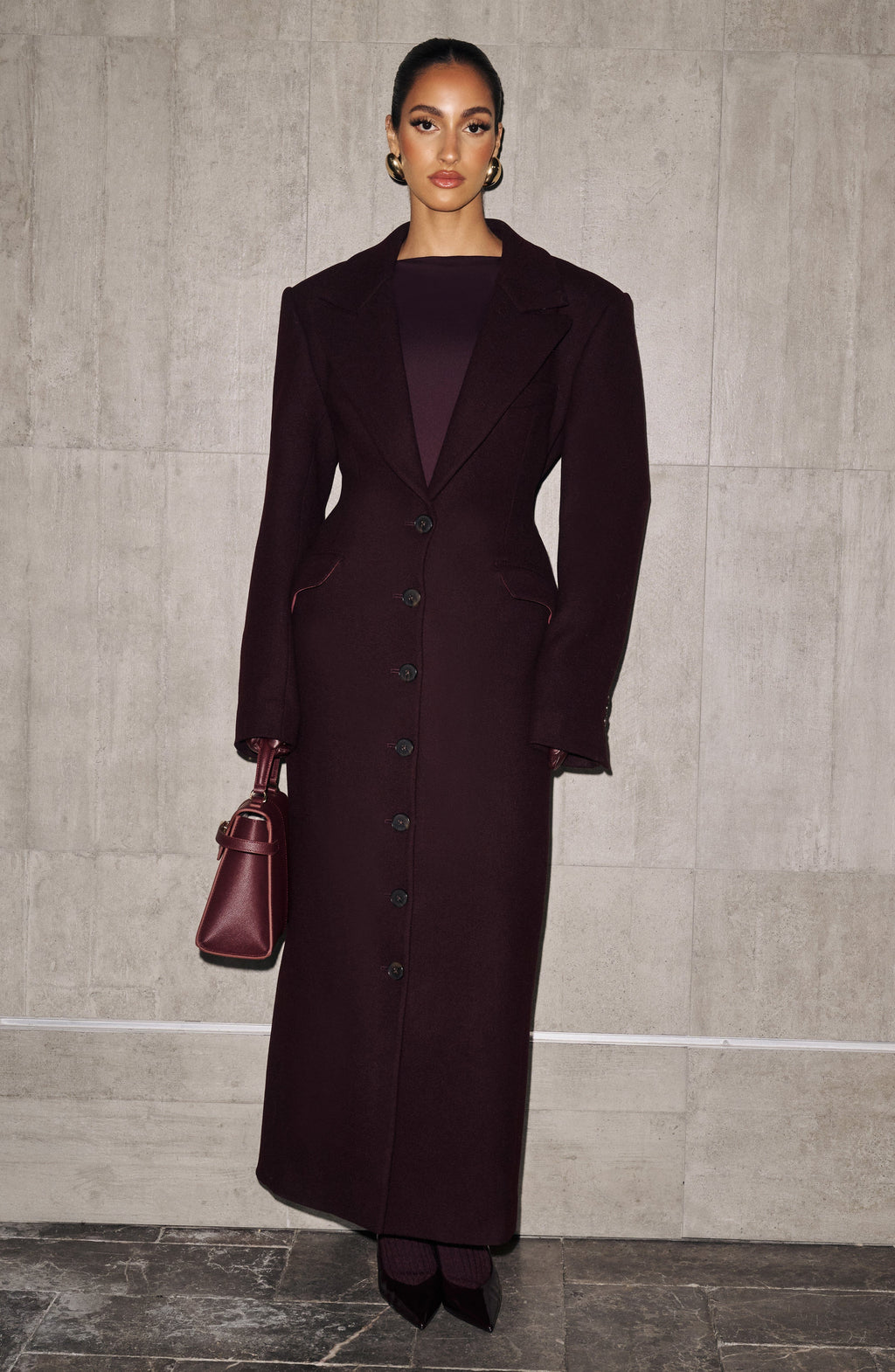 Ursula Coat - Plum - Napalia