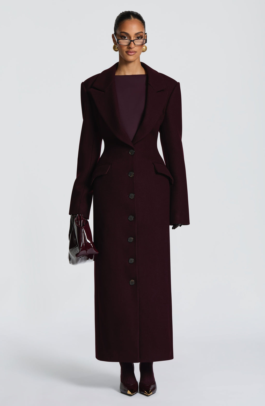 Ursula Coat - Plum - Napalia