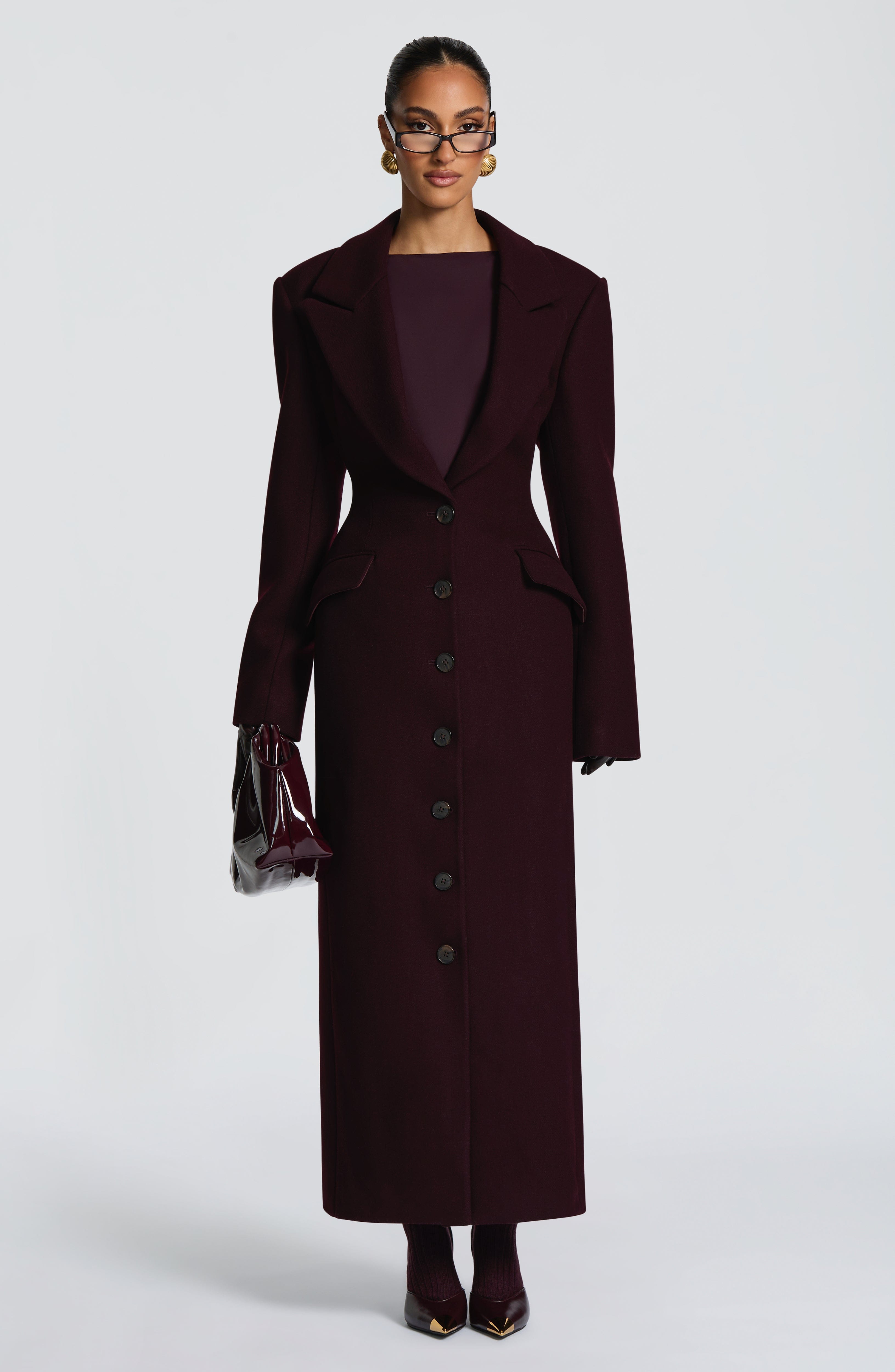Ursula Coat - Plum - Napalia