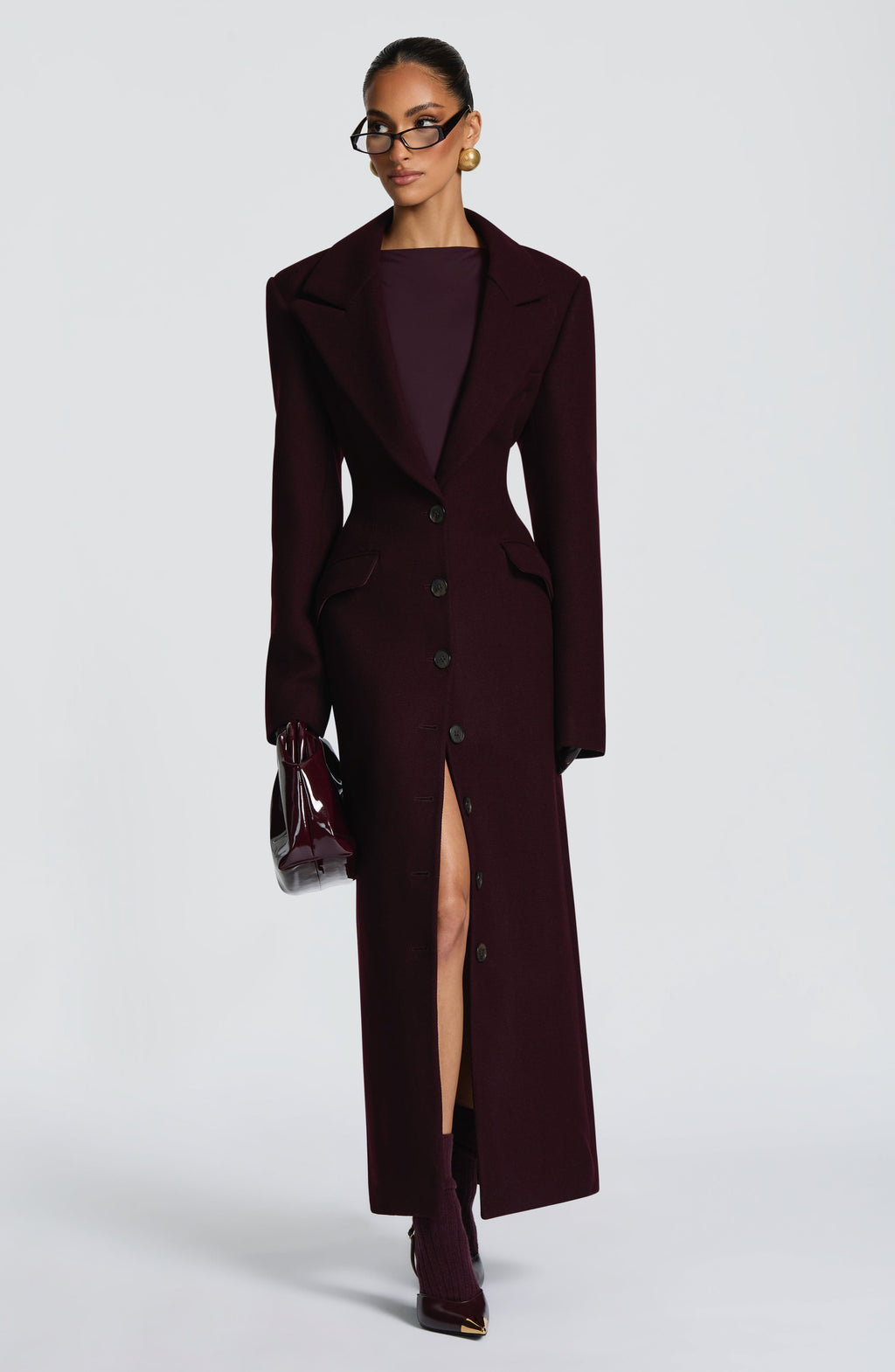 Ursula Coat - Plum - Napalia