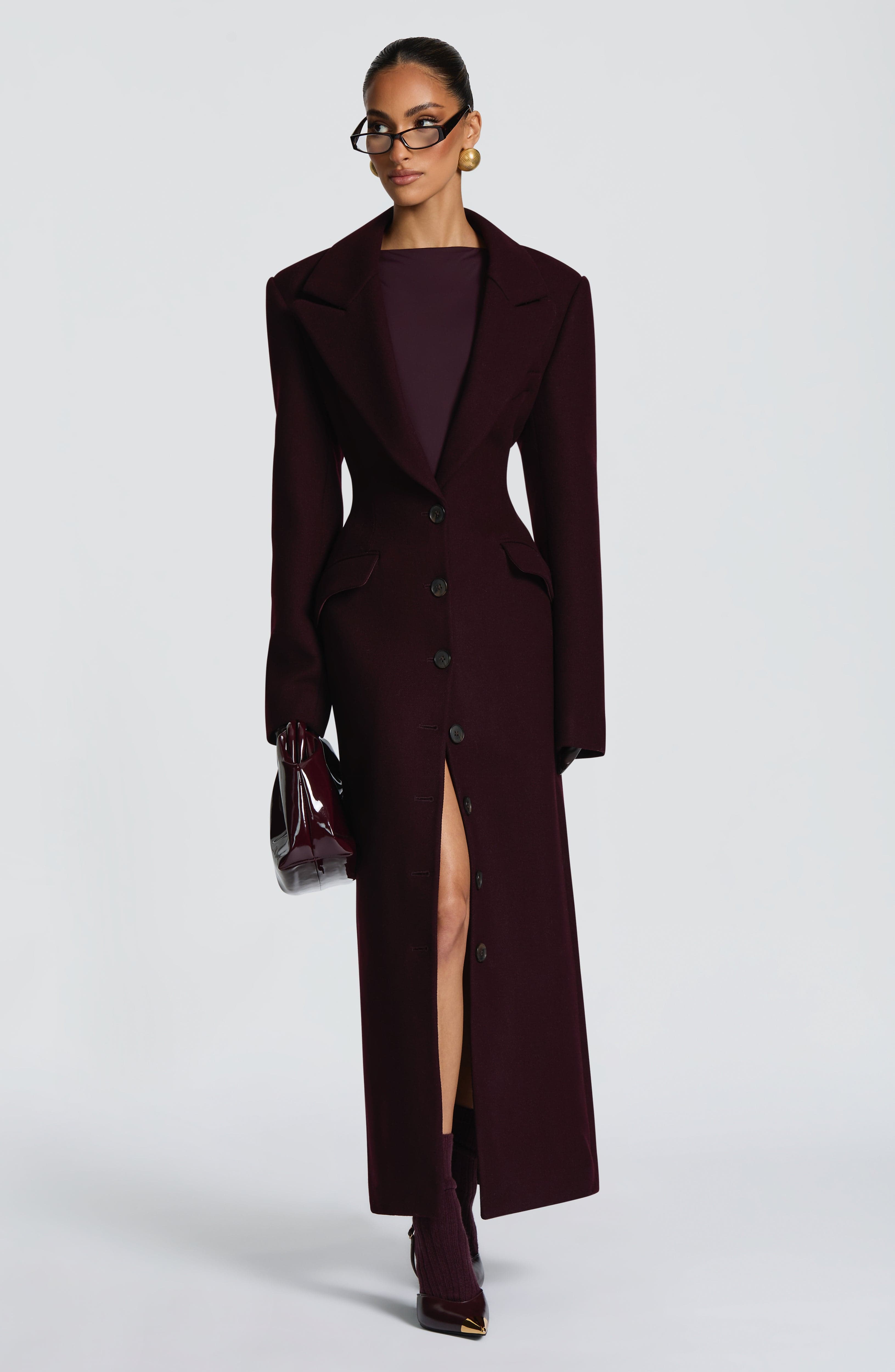 Ursula Coat - Plum - Napalia