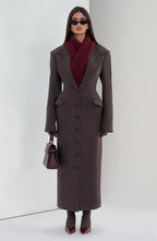Ursula Coat - Plum Brown - Napalia
