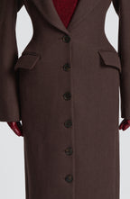 Ursula Coat - Plum Brown - Napalia