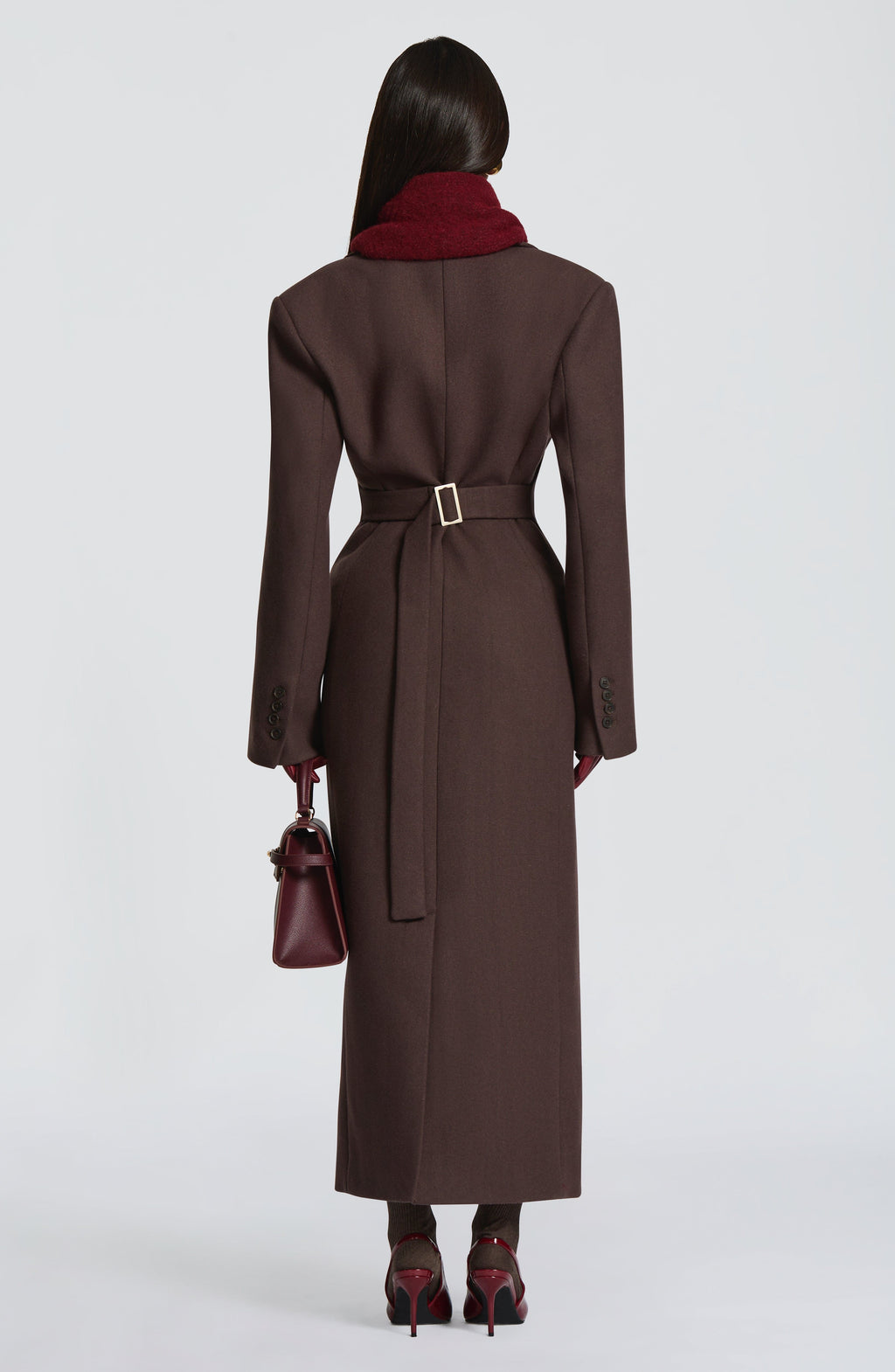 Ursula Coat - Plum Brown - Napalia