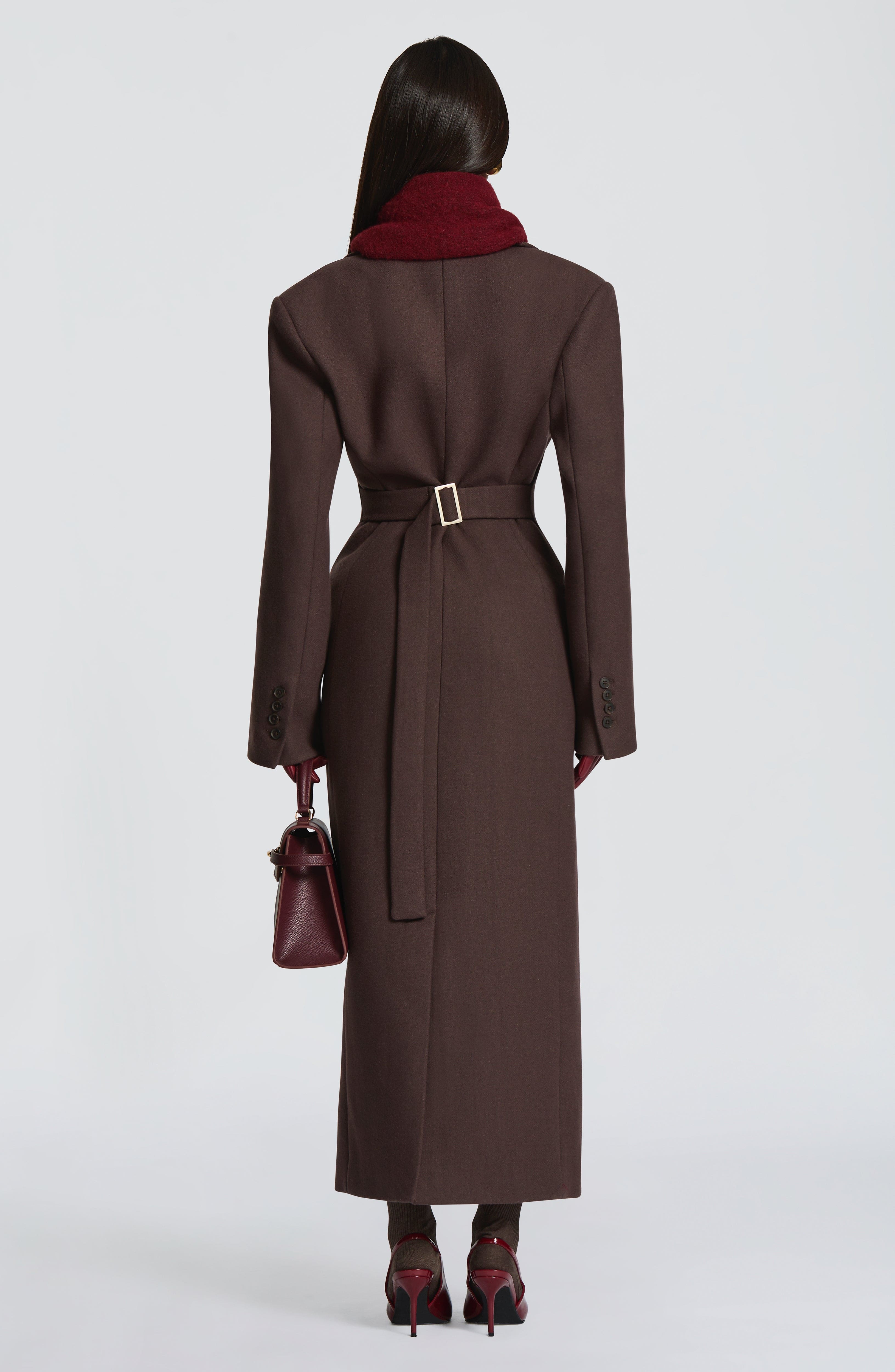Ursula Coat - Plum Brown - Napalia