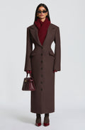 Ursula Coat - Plum Brown - Napalia