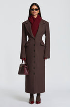 Ursula Coat - Plum Brown - Napalia