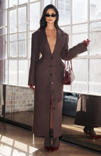 Ursula Coat - Plum Brown - Napalia
