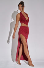 Val Maxi Skirt - Red - Napalia