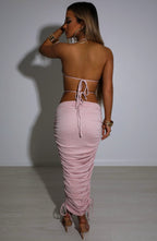 Valencia Maxi Skirt - Baby Pink Sparkle - Napalia