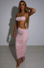 Valencia Maxi Skirt - Baby Pink Sparkle - Napalia
