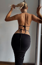 Valencia Maxi Skirt - Black - Napalia
