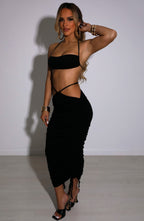 Valencia Maxi Skirt - Black - Napalia