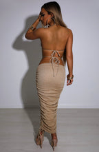 Valencia Maxi Skirt - Gold Sparkle - Napalia