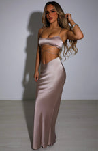 Valeria Maxi Skirt - Champagne - Napalia