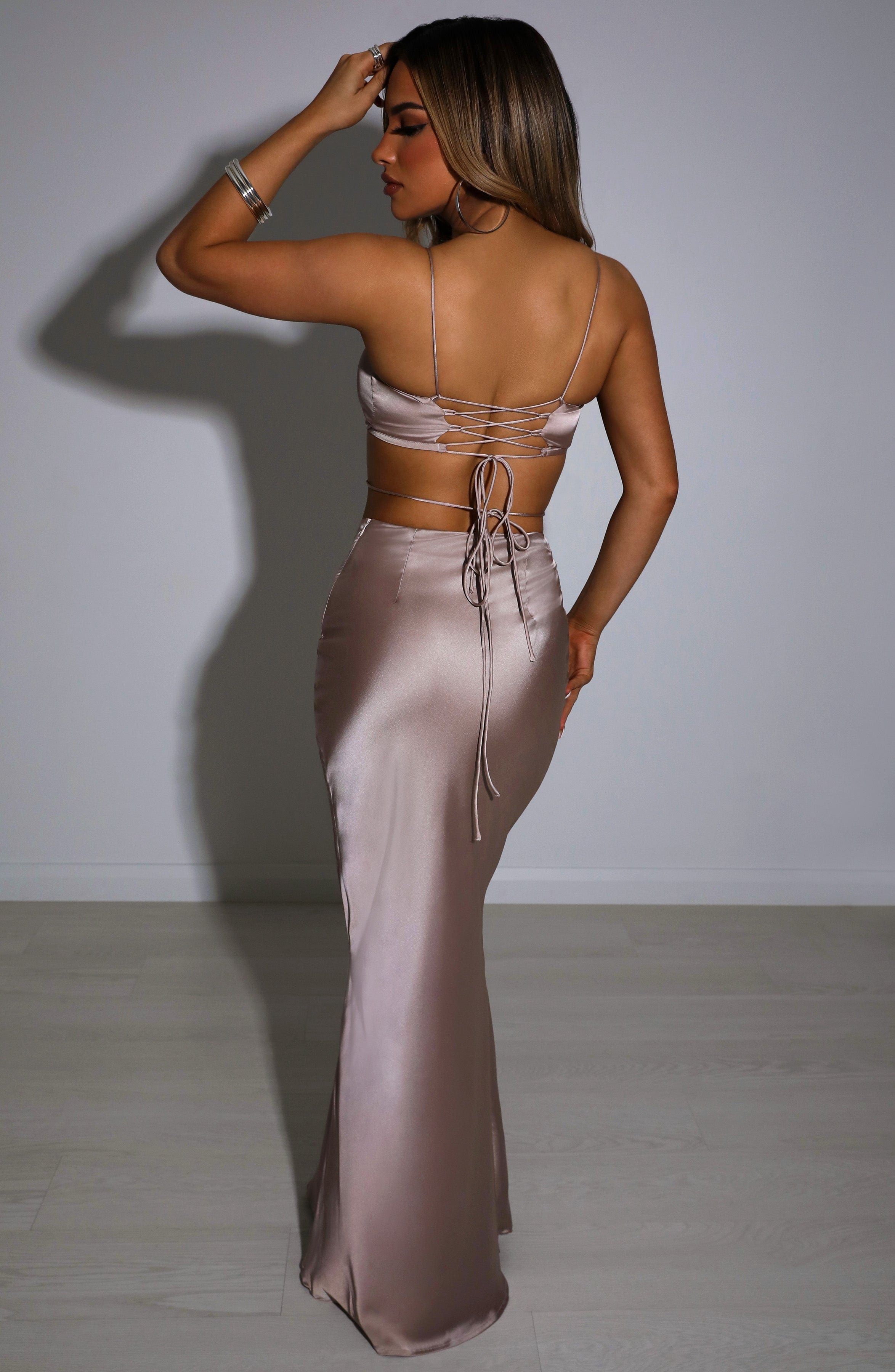 Valeria Maxi Skirt - Champagne - Napalia