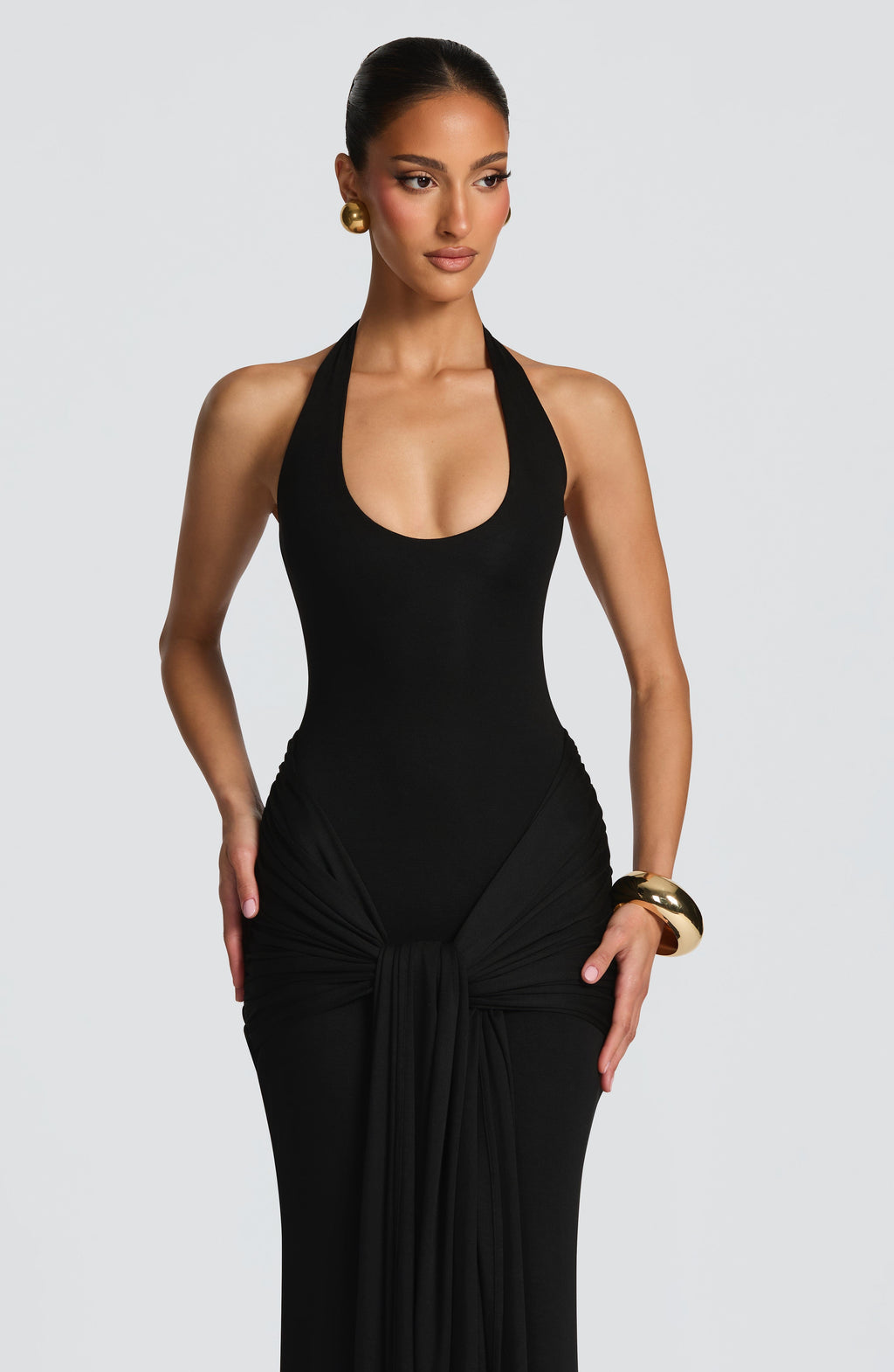 Veneda Maxi Dress - Black - Napalia