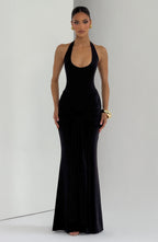 Veneda Maxi Dress - Black - Napalia