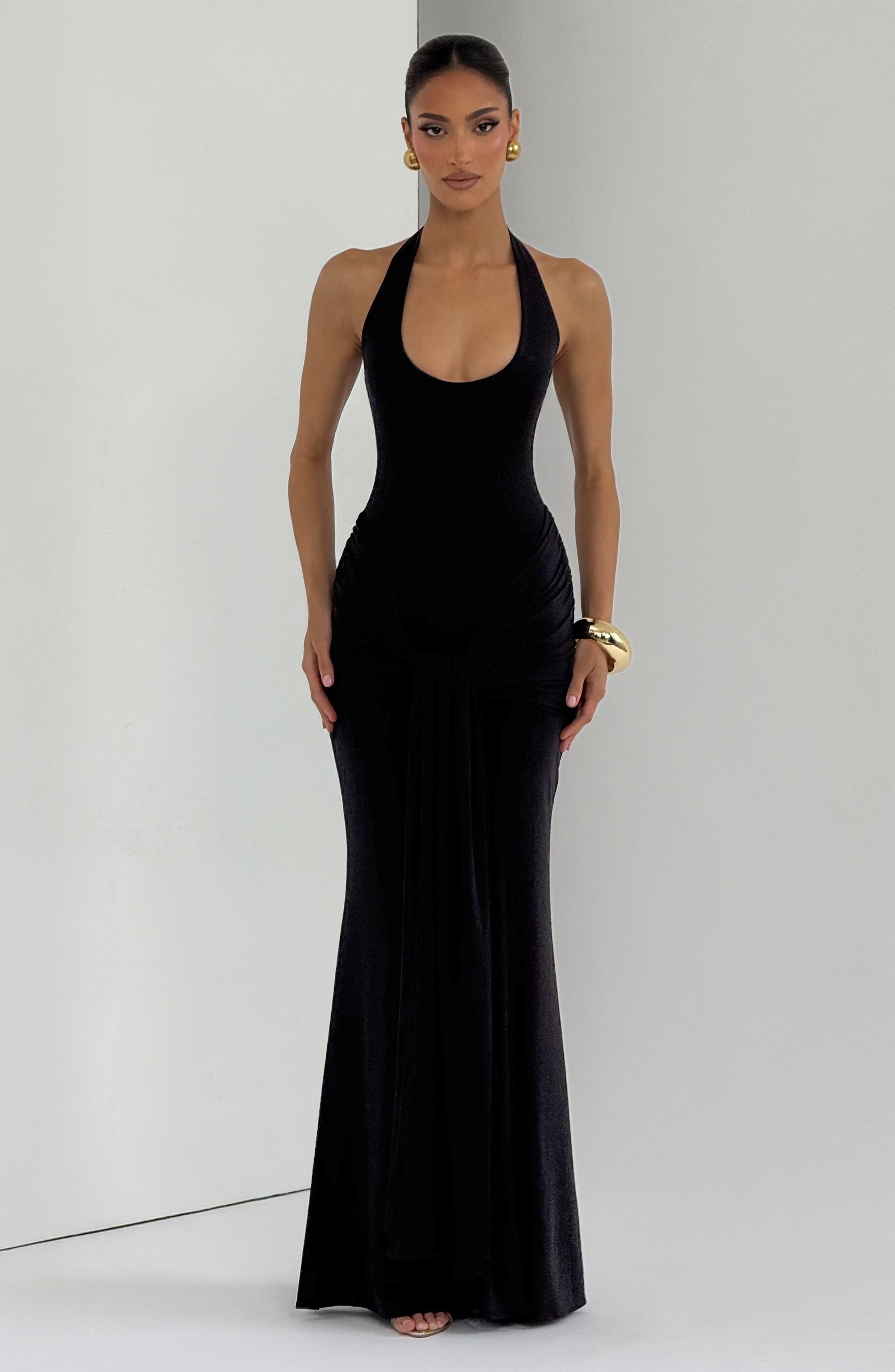 Veneda Maxi Dress - Black - Napalia