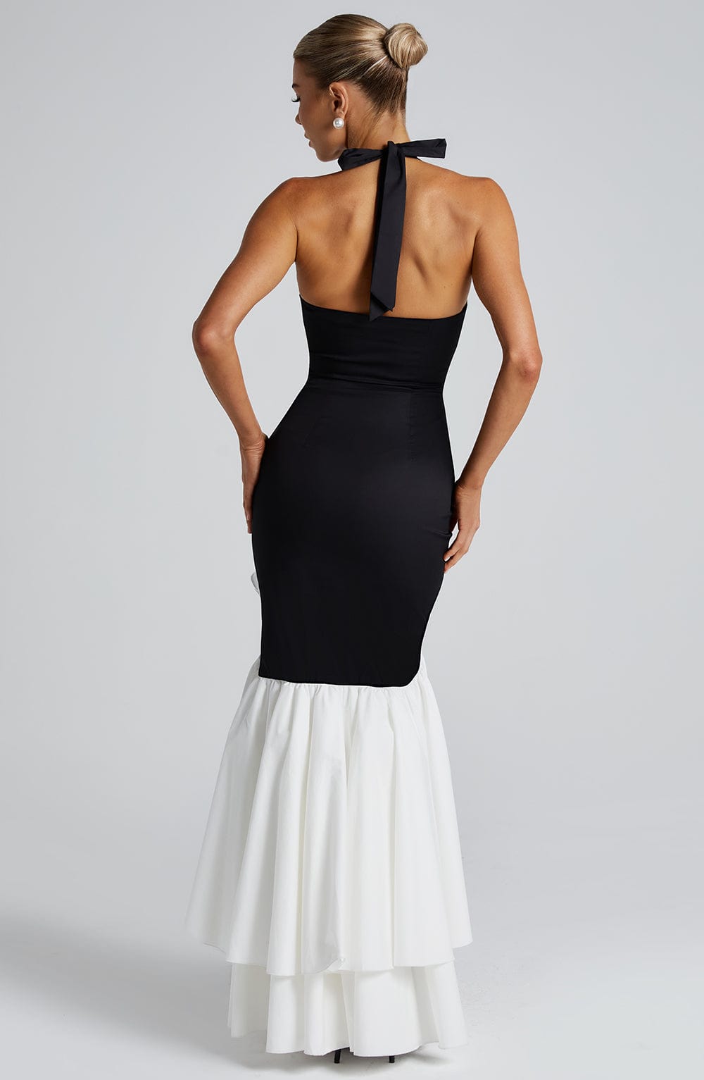 Veronique Maxi Dress - Black/White - Napalia