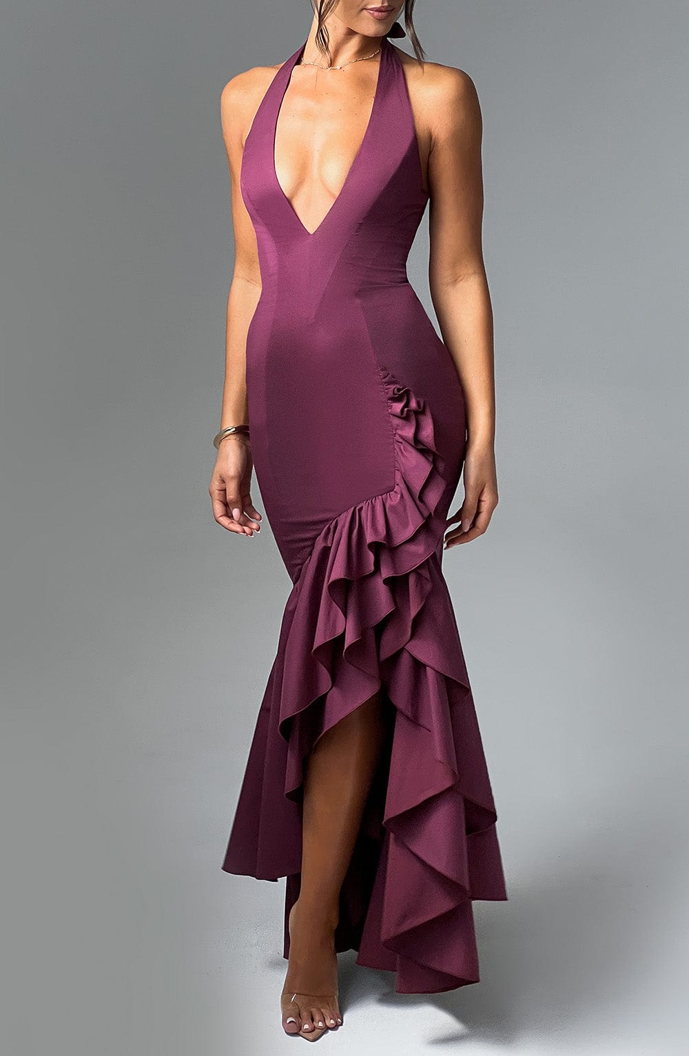 Veronique Maxi Dress - Cherry Lacquer - Napalia