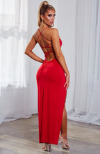 Victoria Maxi Dress - Red - Napalia