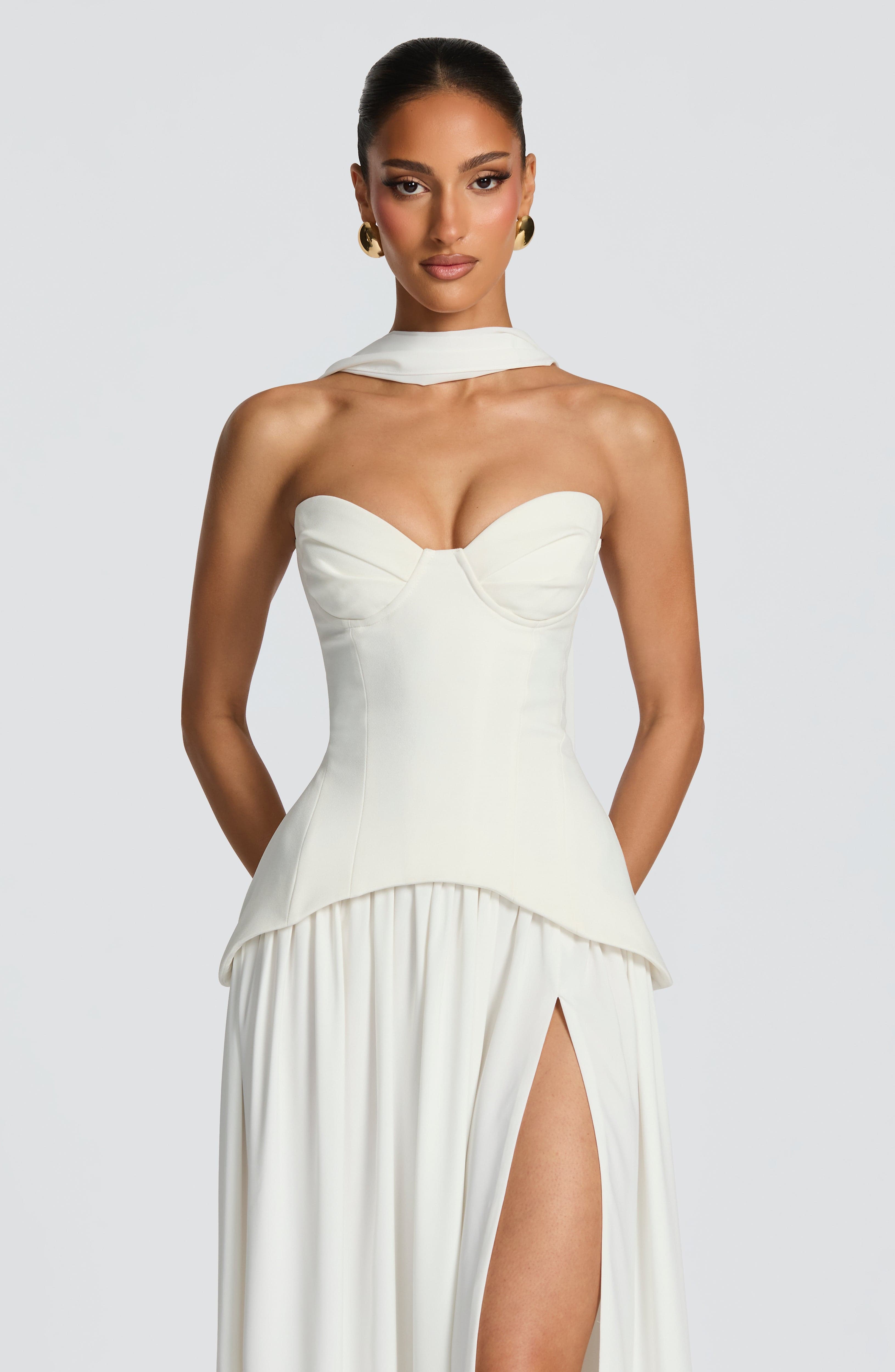 Vietta Maxi Dress - Ivory - Napalia
