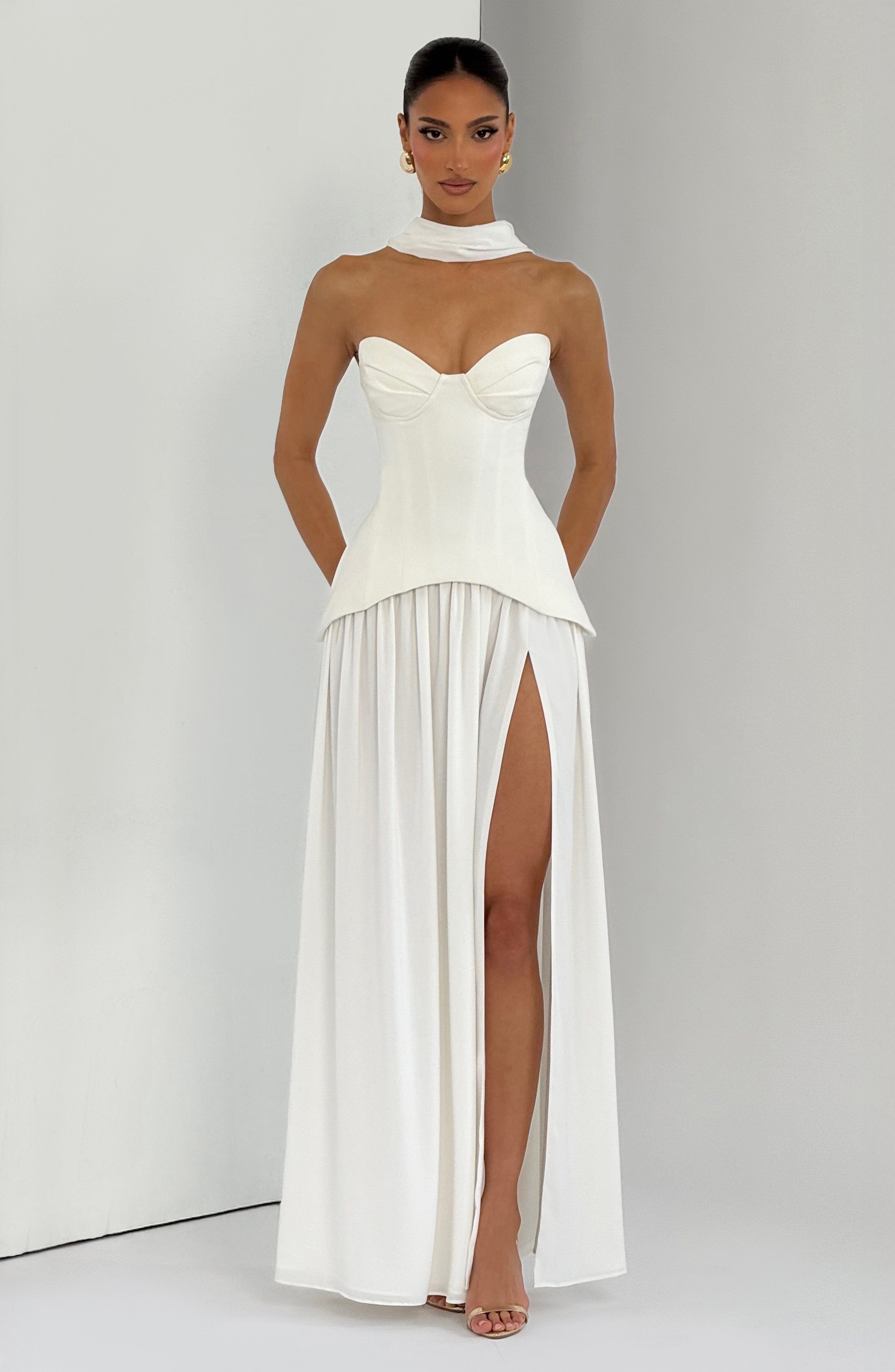 Vietta Maxi Dress - Ivory - Napalia