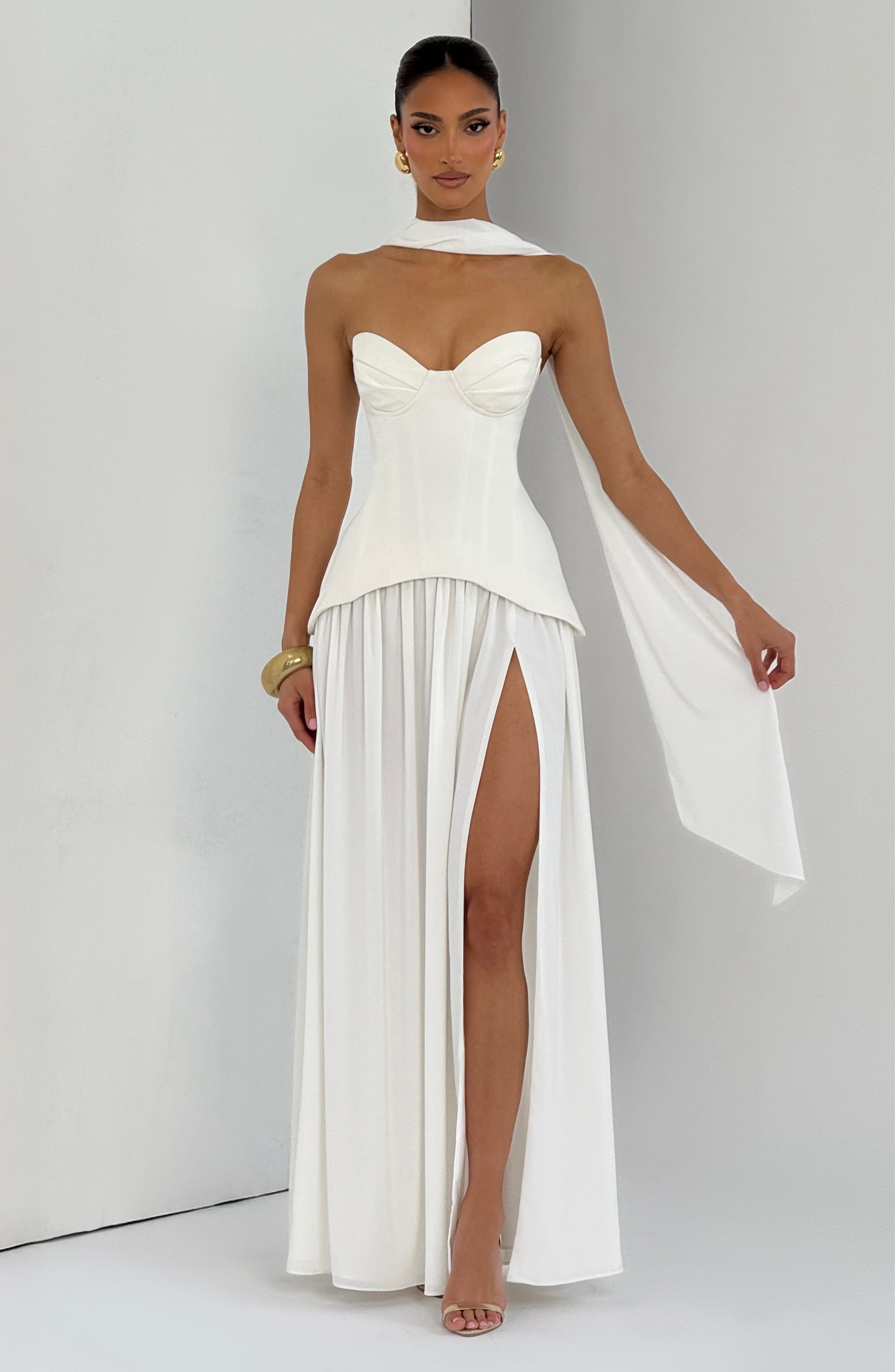 Vietta Maxi Dress - Ivory - Napalia