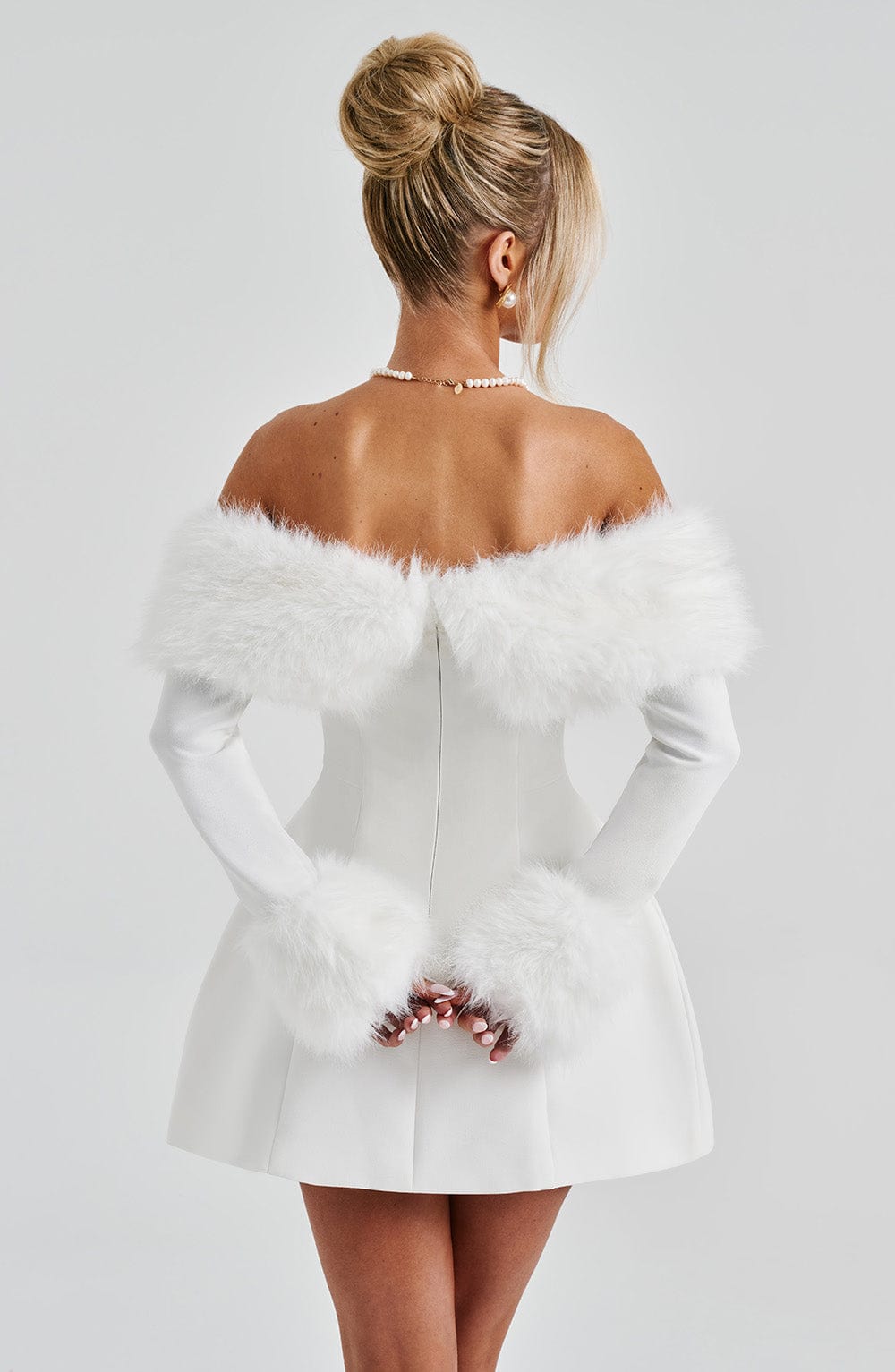 Villanelle Mini Dress - Ivory - Napalia
