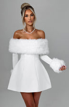 Villanelle Mini Dress - Ivory - Napalia