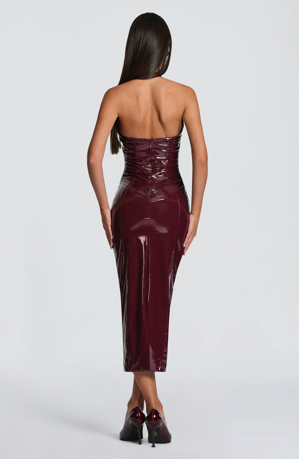 Violette Midi Dress - Cherry Lacquer - Napalia
