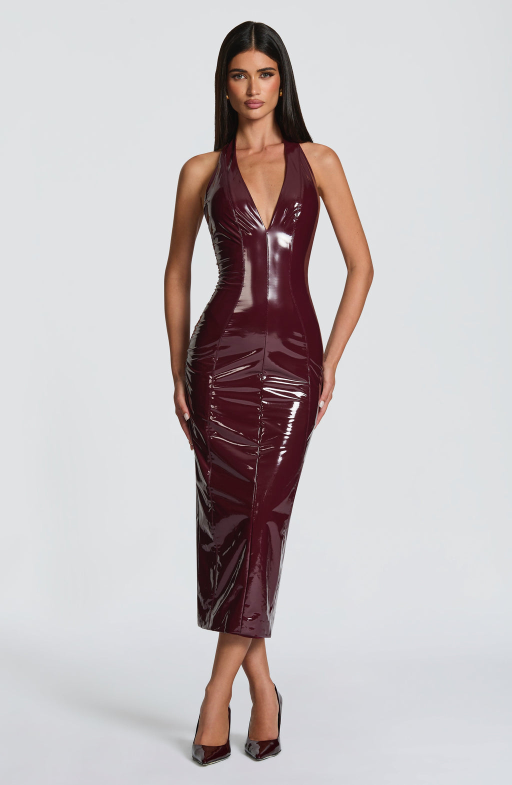 Violette Midi Dress - Cherry Lacquer - Napalia