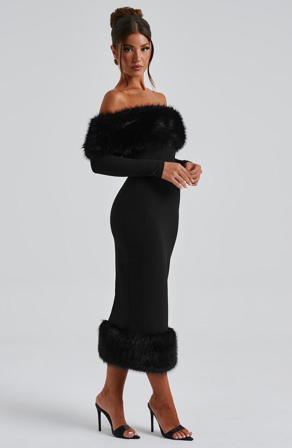 Vittoria Midi Dress - Black - Napalia