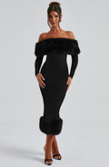 Vittoria Midi Dress - Black - Napalia