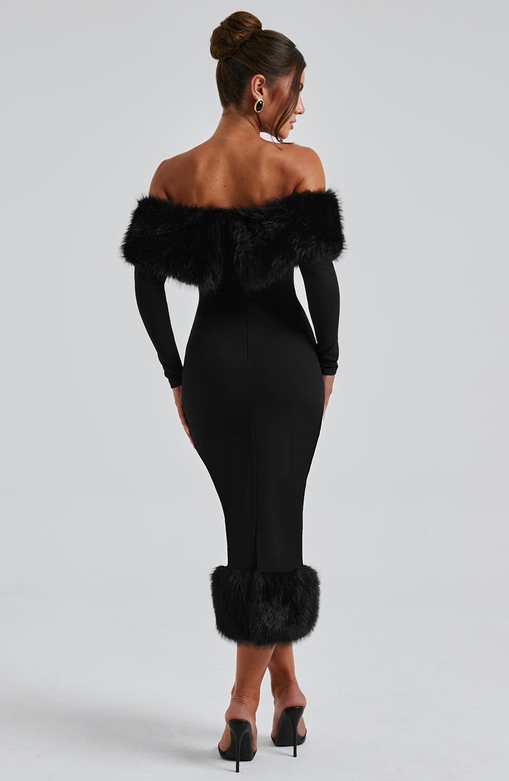 Vittoria Midi Dress - Black - Napalia