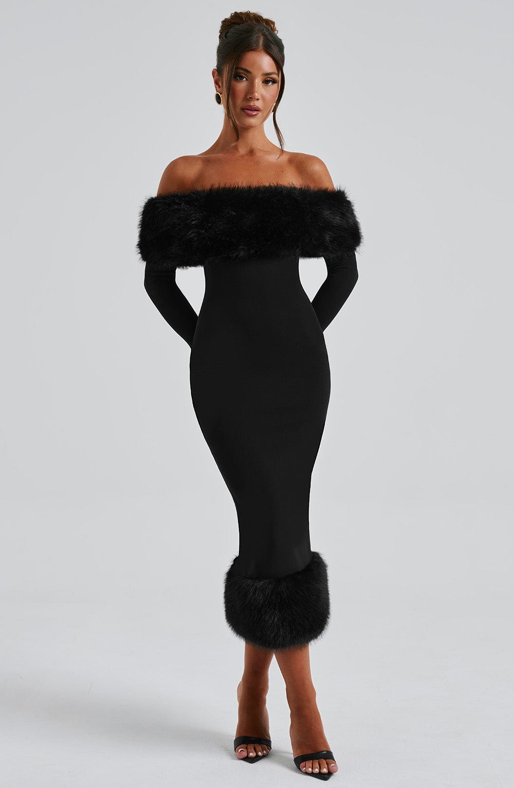 Vittoria Midi Dress - Black - Napalia