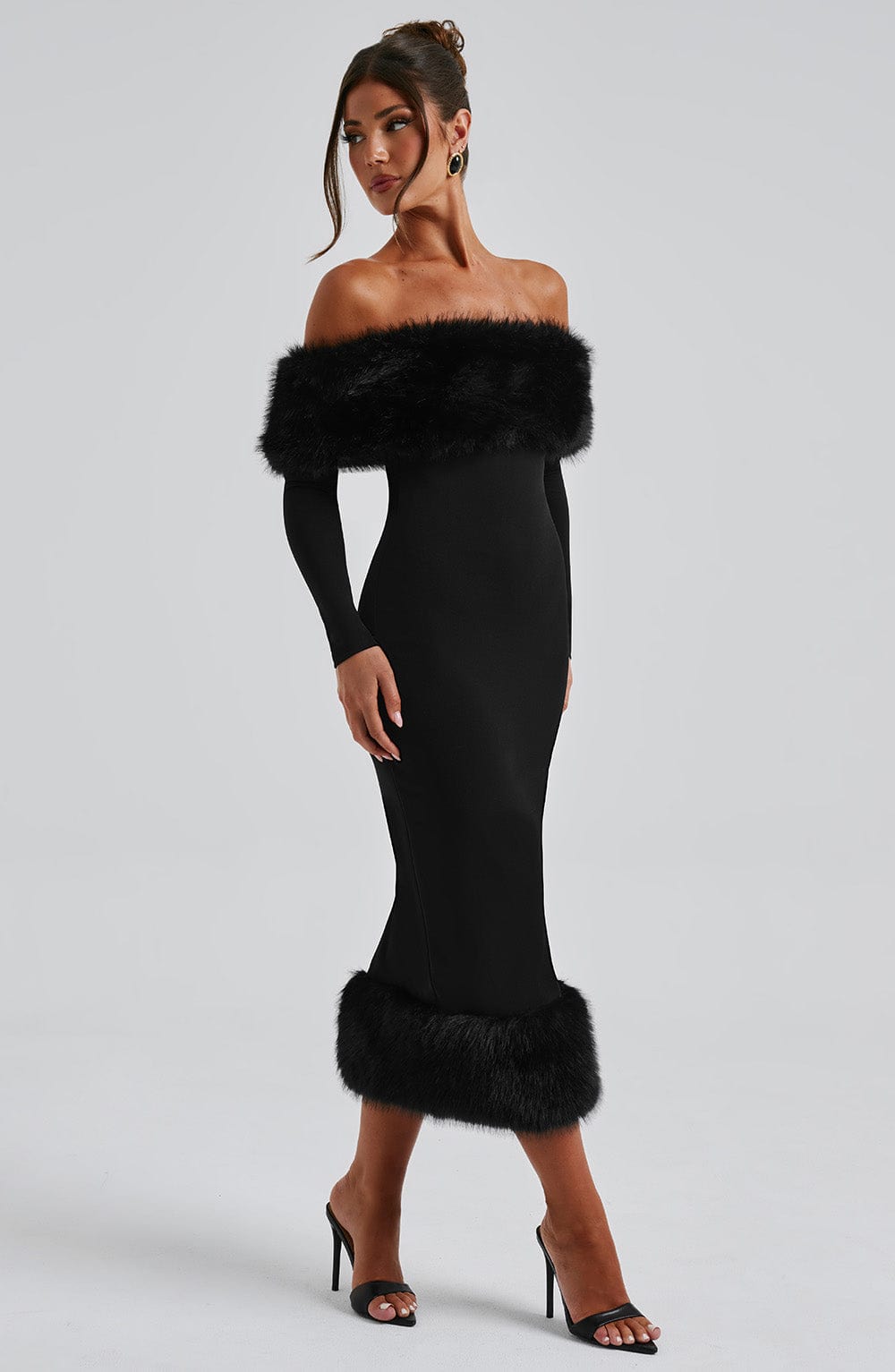 Vittoria Midi Dress - Black - Napalia