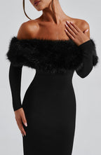 Vittoria Midi Dress - Black - Napalia