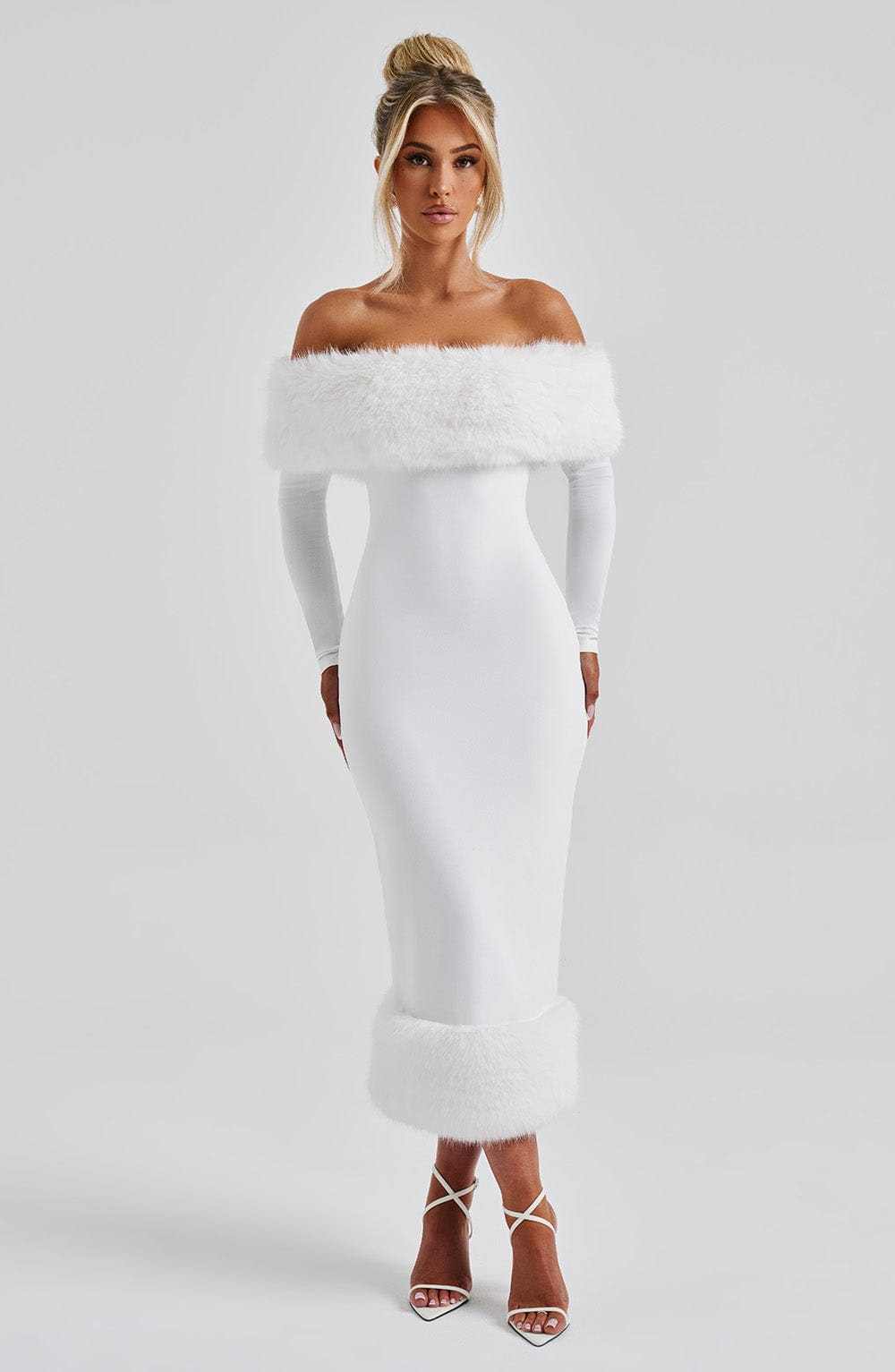 Vittoria Midi Dress - Ivory - Napalia