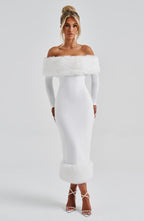 Vittoria Midi Dress - Ivory - Napalia