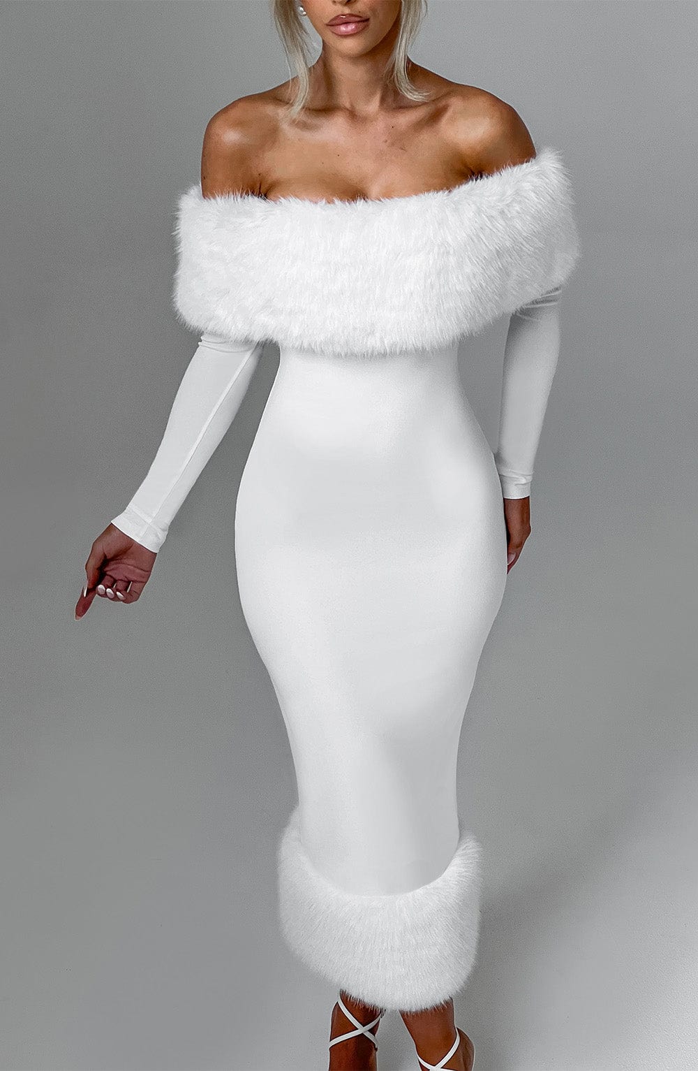 Vittoria Midi Dress - Ivory - Napalia