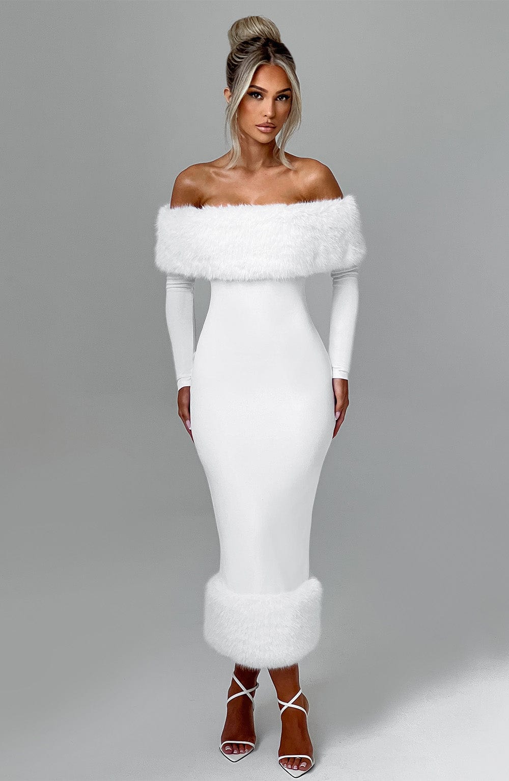 Vittoria Midi Dress - Ivory - Napalia