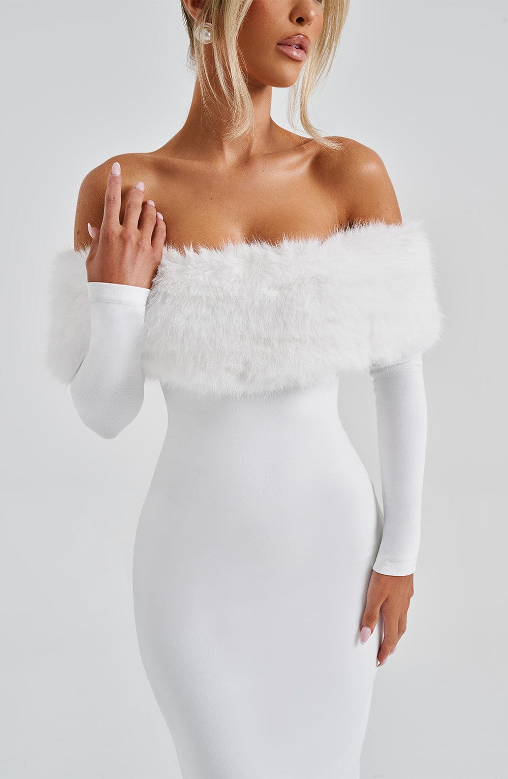 Vittoria Midi Dress - Ivory - Napalia